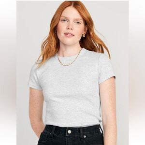 Grey Old Navy Snug Crop Tee